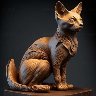 3D model Mekong Bobtail cat (STL)